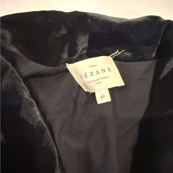 Sezane Odessa Jacket Velours Patchwork - Size 40 - Picture 5 of 5